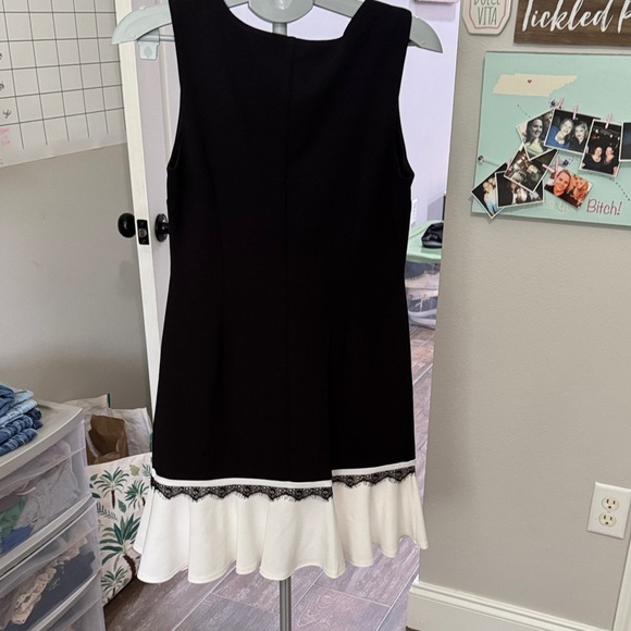 Enfocus Studio Black and White Midi Dress - Picture 3 of 5